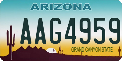 AZ license plate AAG4959