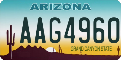 AZ license plate AAG4960