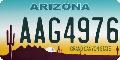 AZ license plate AAG4976