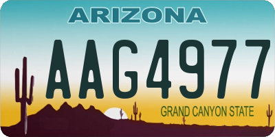 AZ license plate AAG4977