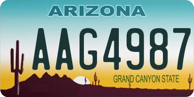 AZ license plate AAG4987