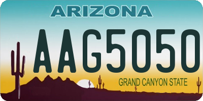 AZ license plate AAG5050