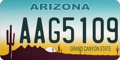 AZ license plate AAG5109