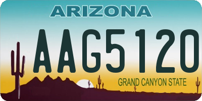 AZ license plate AAG5120