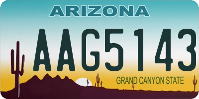 AZ license plate AAG5143