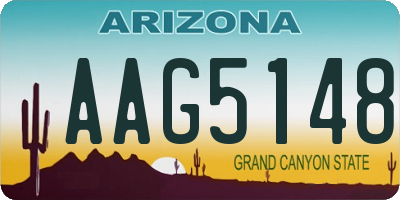 AZ license plate AAG5148