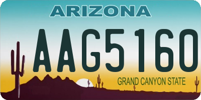 AZ license plate AAG5160