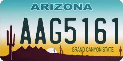 AZ license plate AAG5161