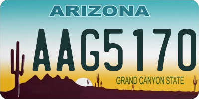 AZ license plate AAG5170