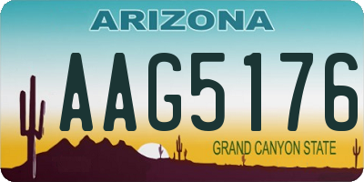 AZ license plate AAG5176