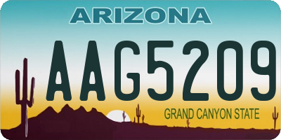 AZ license plate AAG5209