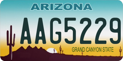 AZ license plate AAG5229