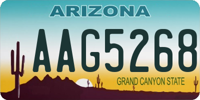 AZ license plate AAG5268