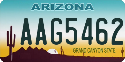 AZ license plate AAG5462
