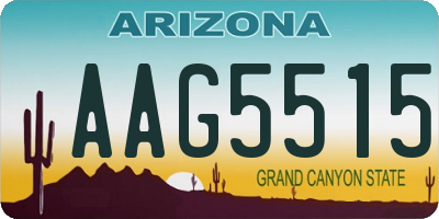 AZ license plate AAG5515