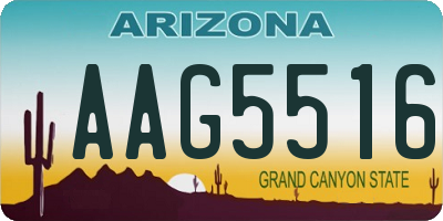 AZ license plate AAG5516