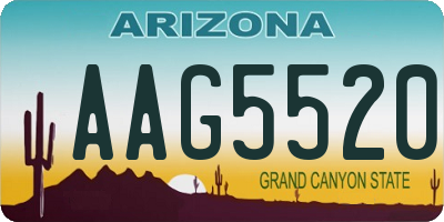 AZ license plate AAG5520