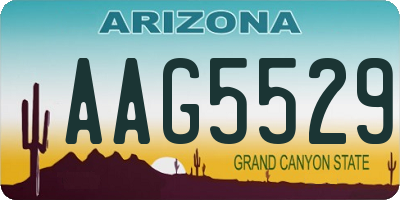 AZ license plate AAG5529
