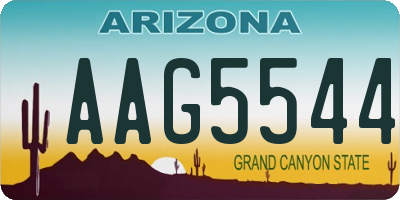 AZ license plate AAG5544