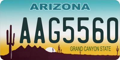 AZ license plate AAG5560
