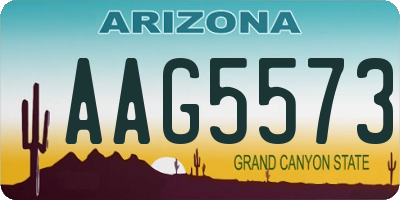 AZ license plate AAG5573