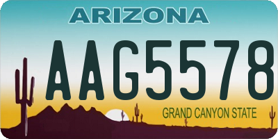 AZ license plate AAG5578