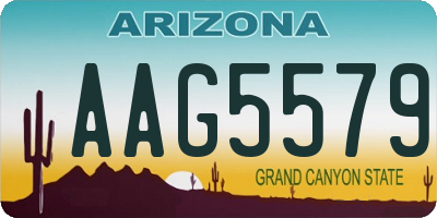 AZ license plate AAG5579