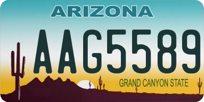 AZ license plate AAG5589
