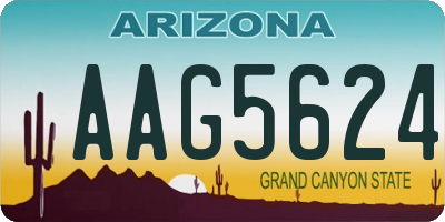 AZ license plate AAG5624