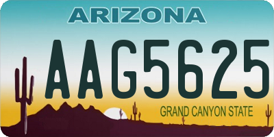 AZ license plate AAG5625