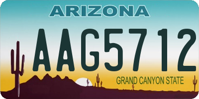 AZ license plate AAG5712