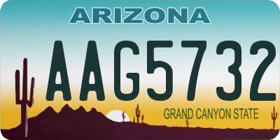 AZ license plate AAG5732