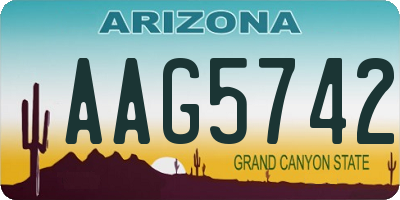 AZ license plate AAG5742