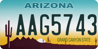AZ license plate AAG5743