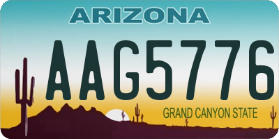 AZ license plate AAG5776