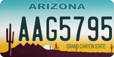 AZ license plate AAG5795