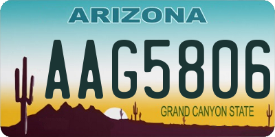 AZ license plate AAG5806
