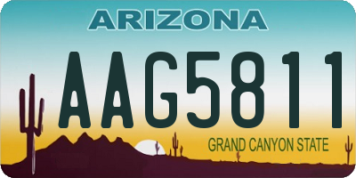 AZ license plate AAG5811