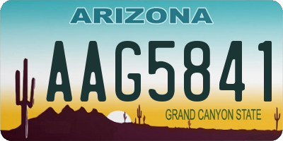 AZ license plate AAG5841