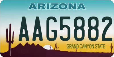 AZ license plate AAG5882