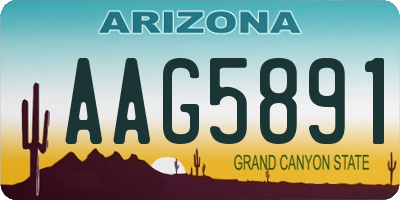 AZ license plate AAG5891