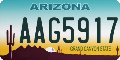 AZ license plate AAG5917
