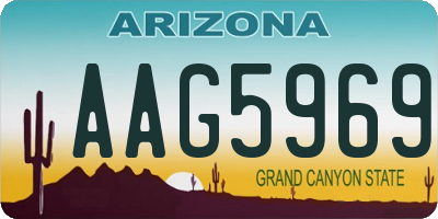 AZ license plate AAG5969