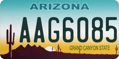 AZ license plate AAG6085