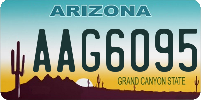 AZ license plate AAG6095