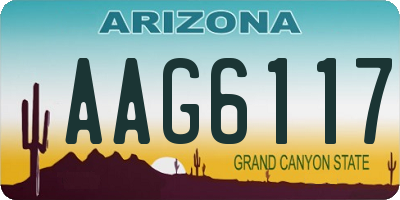 AZ license plate AAG6117