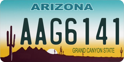 AZ license plate AAG6141