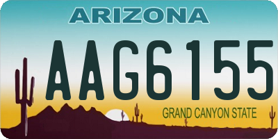 AZ license plate AAG6155