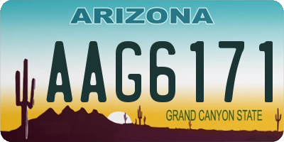 AZ license plate AAG6171