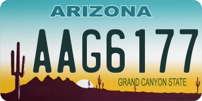 AZ license plate AAG6177